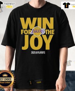 Alt Text: Official NBA Playoffs Win Los Angeles Lakers 2025 T-Shirt featuring team logo and celebratory design.