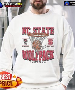Official NC State Wolfpack Game Time Sweatshirt in red with logo, perfect for fans supporting their team on game day.