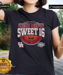 Official NCAA Houston Cougars Men's Sweet 16 tee for 2025, perfect for fans celebrating the road to the Final Four.