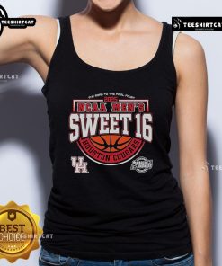 Alt Text: Official NCAA Houston Cougars Men's Sweet 16 tank top for 2025, showcasing team pride on the road to the Final Four.