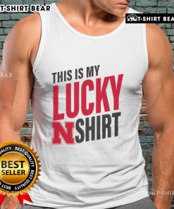 Official Nebraska Cornhuskers 'This Is My Lucky Tank Top' featuring team colors and logo for fans and game day wear.