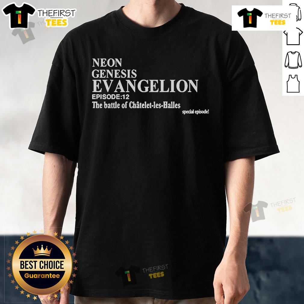 Official Neon Genesis Evangelion Episode 12 The Battle Of Châtelet-Les-Halles T-Shirt Official Neon Genesis Evangelion Episode 12 The Battle Of Chtelet-Les-Halles T-Shirt featuring iconic anime artwork.