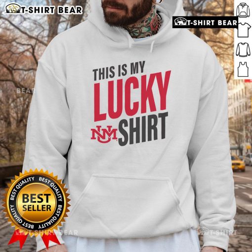 Official New Mexico Lobos hoodie featuring vibrant colors and logo, perfect for fans seeking luck and team spirit.