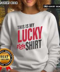 Alt Text: New Mexico Lobos sweatshirt featuring bold logo, perfect for fans to show team spirit on game day.