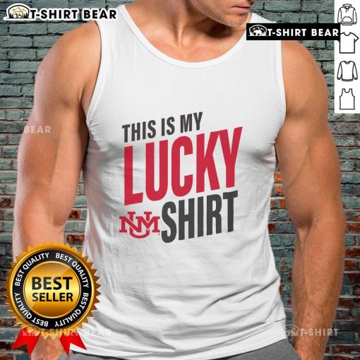 Official New Mexico Lobos 'This Is My Lucky' tank top featuring vibrant team colors and logo for passionate fans.