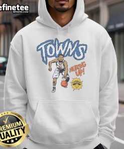 Official New York Knicks comic book hoodie featuring Karl Anthony Towns, perfect for fans and collectors of NBA merchandise.