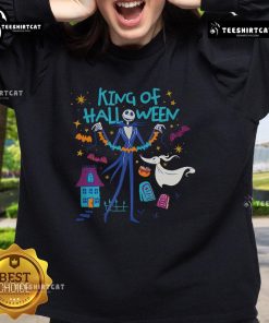 Official Nightmare Before Christmas sweatshirt featuring Jack Skellington and Zero, perfect for Halloween celebrations.
