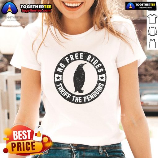 Alt Text: Official No Free Rides Tariff The Penguins Ladies Tee featuring a stylish design for fans of The Penguins.