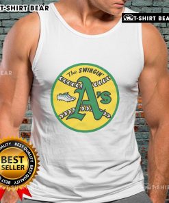 Official Oakland Athletics 71 Tank Top in green and gold, featuring team logo and stylish design for fans.