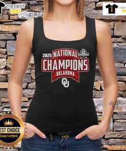 Official Oklahoma Sooners 2025 NCAA Women's Gymnastics National Champions Tank Top featuring vibrant team colors and logo.