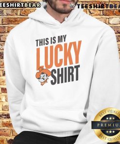 Official Oklahoma State Cowboys hoodie featuring 'This Is My Lucky Hoodie' design in vibrant team colors.