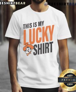 Official Oklahoma State Cowboys 'This Is My Lucky T-Shirt' featuring vibrant team colors and logo, perfect for fans.