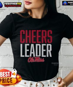 Official Ole Miss Rebels Cheerleader Ladies Tee featuring vibrant school colors and logo for spirited fans.