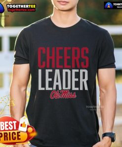 Official Ole Miss Rebels Cheers Leader T-Shirt featuring vibrant team colors and logo, perfect for game day spirit.