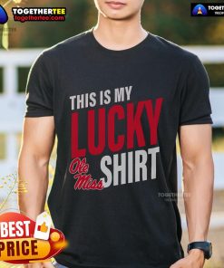 Official Ole Miss Rebels 'This Is My Lucky T-Shirt' featuring bold graphics and team colors, perfect for game day.