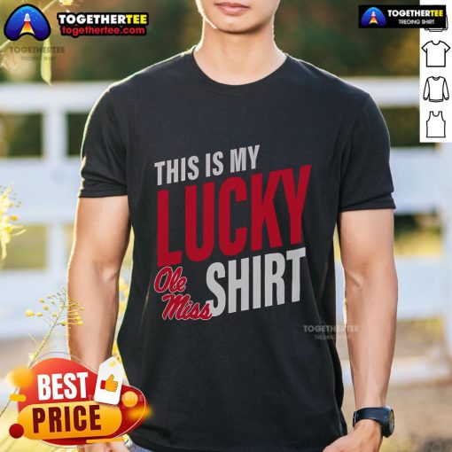 Official Ole Miss Rebels 'This Is My Lucky T-Shirt' featuring bold graphics and team colors, perfect for game day.