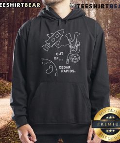 Official Out Of Cedar Rapids hoodie showcasing a stylish design, perfect for fans of the Cedar Rapids community.