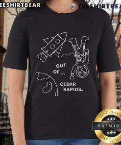 Official Out Of Cedar Rapids ladies tee featuring a stylish design and comfortable fit for casual wear.