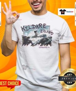 Official Outer Banks Kildare Island Hang Ten T-Shirt featuring vibrant design and beach-inspired graphics.