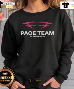 Official Pace Team Black Sweatshirt featuring a sleek design and logo, perfect for runners and team events.