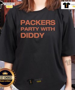 Official Packers Party with Diddy Ladies Tee featuring vibrant graphics and stylish design for fans and party-goers.