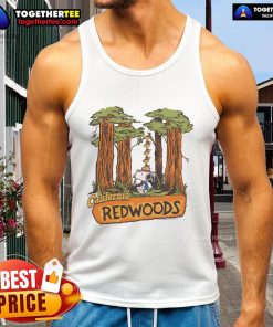 Official Peanuts Snoopy tank top featuring California Redwoods design, perfect for fans of the iconic cartoon.