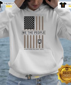 Alt Text: Official People Stamp 'We The People' Howitzer Patriot MFG Hoodie showcasing a stylish patriotic design.