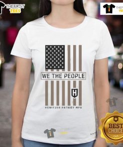 Official We The People Howitzer Patriot MFG Ladies Tee featuring a stylish design for patriotic women.
