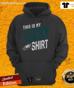 Official Philadelphia Eagles This Is My Lucky Hoodie featuring team colors and logo, perfect for game day and fan pride.