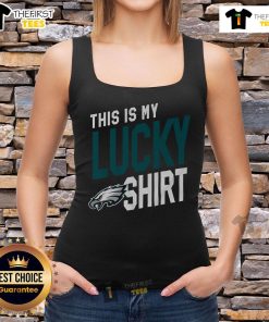 Official Philadelphia Eagles This Is My Lucky Tank Top featuring team colors and logo, perfect for game day wear.