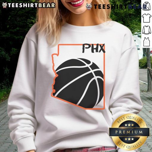 Official Phoenix PHX Basketball Valley Sweatshirt showcasing team colors and logo, perfect for fans and casual wear.