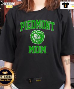 Official Piedmont University Mom Lion Basketball logo on a stylish ladies tee, perfect for sports fans.