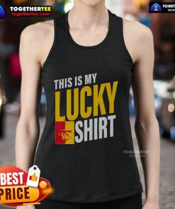 Official Pittsburg State Gorillas 'This Is My Lucky' tank top featuring vibrant colors and logo design.
