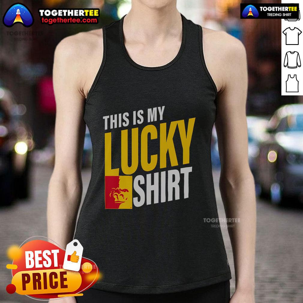 Official Pittsburg State Gorillas This Is My Lucky Tank Top Official Pittsburg State Gorillas 'This Is My Lucky' tank top featuring vibrant colors and logo design.