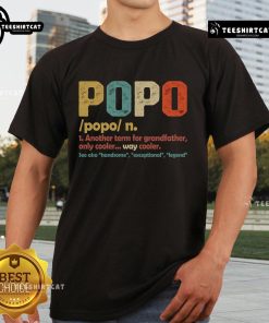 Official Popo T-Shirt: Retro vintage design for grandfathers, perfect for cool and stylish family moments.