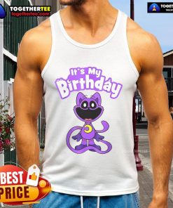 Official Poppy Playtime Catnap It's My Birthday tank top featuring playful graphics, perfect for fans celebrating birthdays.