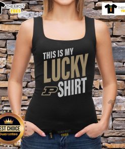 Official Purdue Boilermakers 'This Is My Lucky' tank top featuring school colors and logo, perfect for game day.