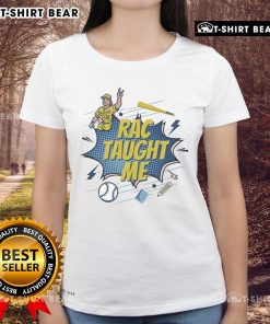 Official RAC Taught Me Bucketlist Tour 2025 Ladies Tee in vibrant colors, perfect for fans of the tour and stylish outfits.
