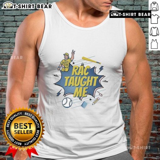 Official RAC Taught Me Bucketlist Tour 2025 tank top featuring vibrant graphics and a stylish design for music lovers.