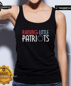 Official Raising Little Patriots Tank Top featuring a patriotic design for kids, perfect for summer wear.