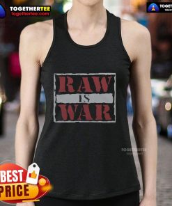 Official Raw Is War Tank Top featuring bold graphics and a comfortable fit, perfect for wrestling fans and casual wear.