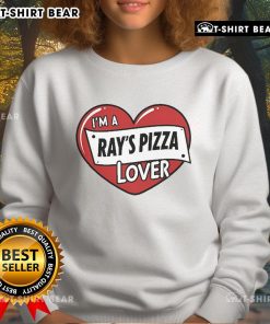 Official Rays Pizza 'I'm a Rays Pizza Lover' sweatshirt featuring vibrant graphics and cozy design for pizza enthusiasts.