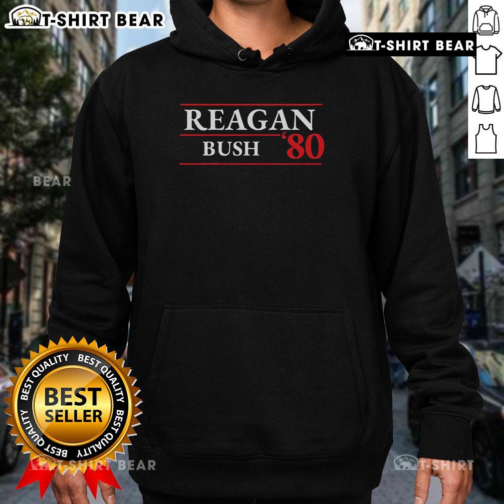 Official Reagan Bush 1980 Presidential Election Hoodie Official Reagan Bush 1980 Presidential Election hoodie featuring vintage campaign graphics and patriotic colors.