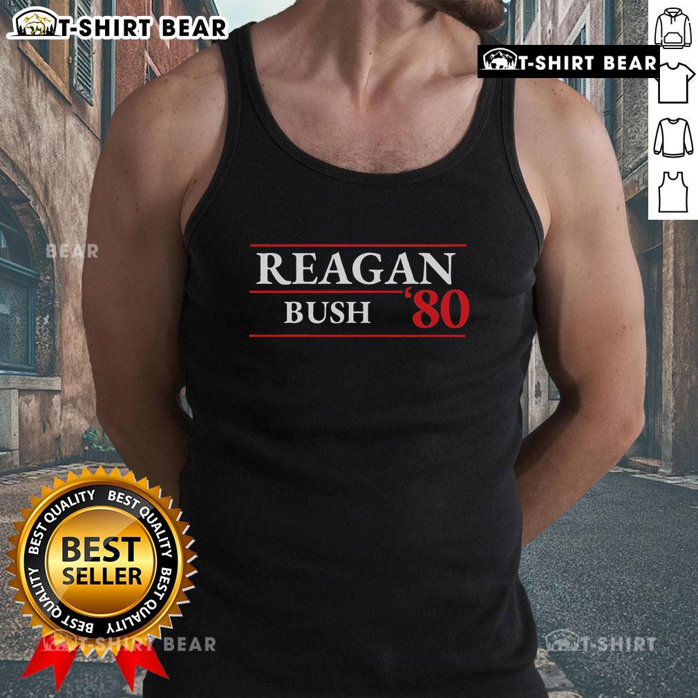 Official Reagan Bush 1980 Presidential Election Tank Top Official Reagan Bush 1980 Presidential Election tank top featuring vintage design and campaign graphics.