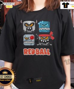 Official Red Ball 4 The Bad Boxes ladies tee featuring vibrant graphics and comfortable fit for casual wear.