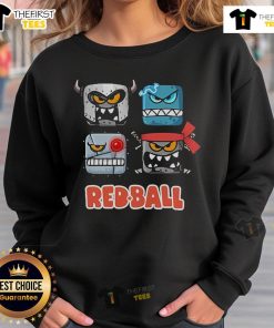 Official Red Ball 4 The Bad Boxes sweatshirt featuring vibrant graphics and a comfortable design for gamers.