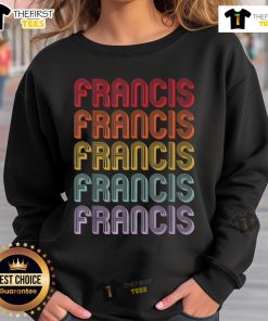 Official RIP Francis Retro Sweatshirt in black, featuring vintage graphic design and cozy fit for casual wear.