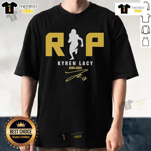 Official Rip Kyren Lacy LSU Tigers Signature T-Shirt 2000-2025, featuring bold graphics and team colors for fans.