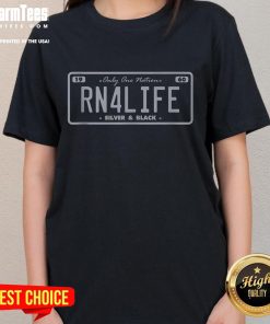 Official RN4LIFE Only One Nation Silver Black 1960 Ladies Tee showcasing stylish design and vibrant colors.