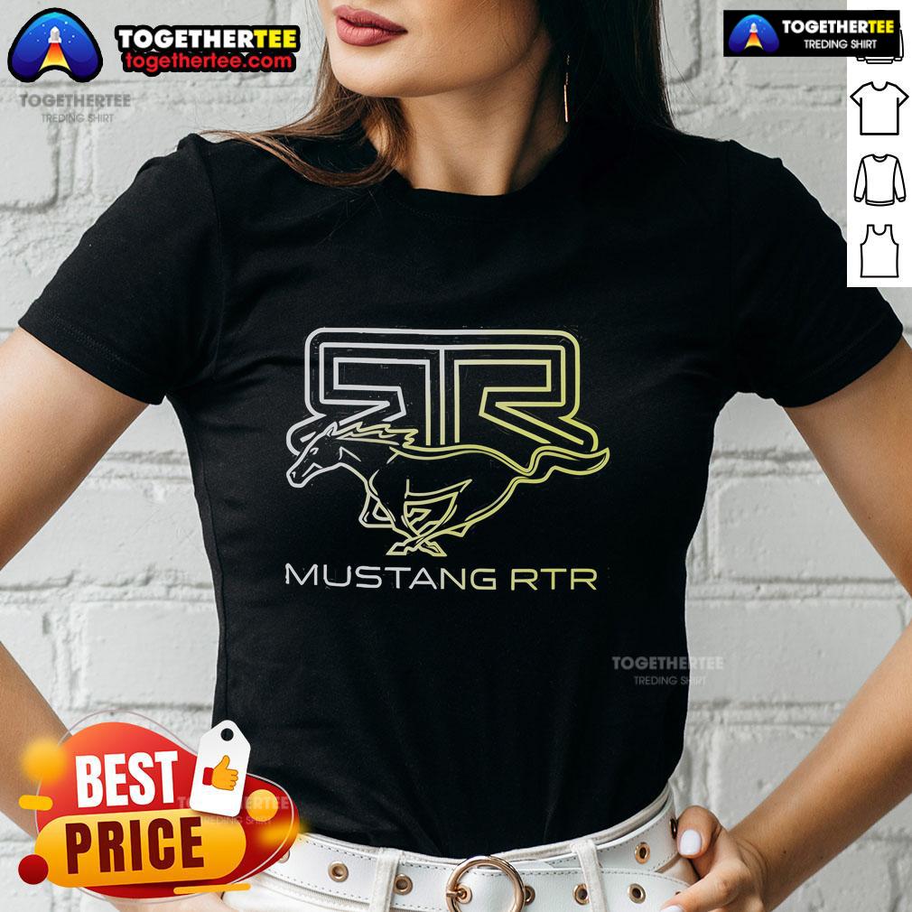 Official Rtr Running Pony Mustang Rtr Ladies Tee Official RTR Running Pony Mustang RTR Ladies Tee featuring a stylish design for Mustang enthusiasts.